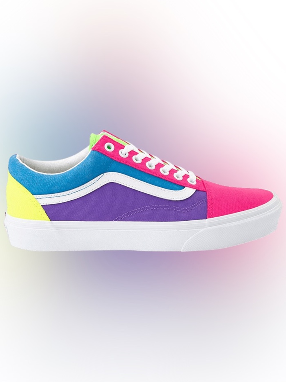 Vans Old Skool Color-Block skate board multi-colored canvas shoes unisex W7.5 M6